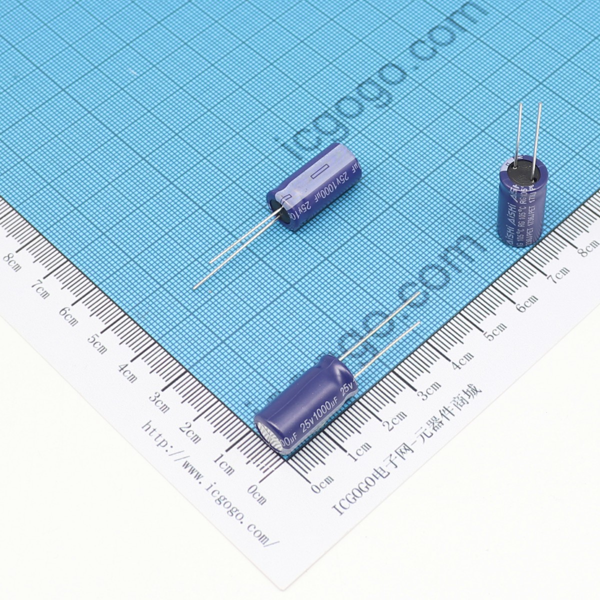 艾华 直插铝电解电容 1000UF 25V φ 10*20 mm AiSHi ERG1EM102G20OT RG 高频 低阻抗 长寿命 ±20%